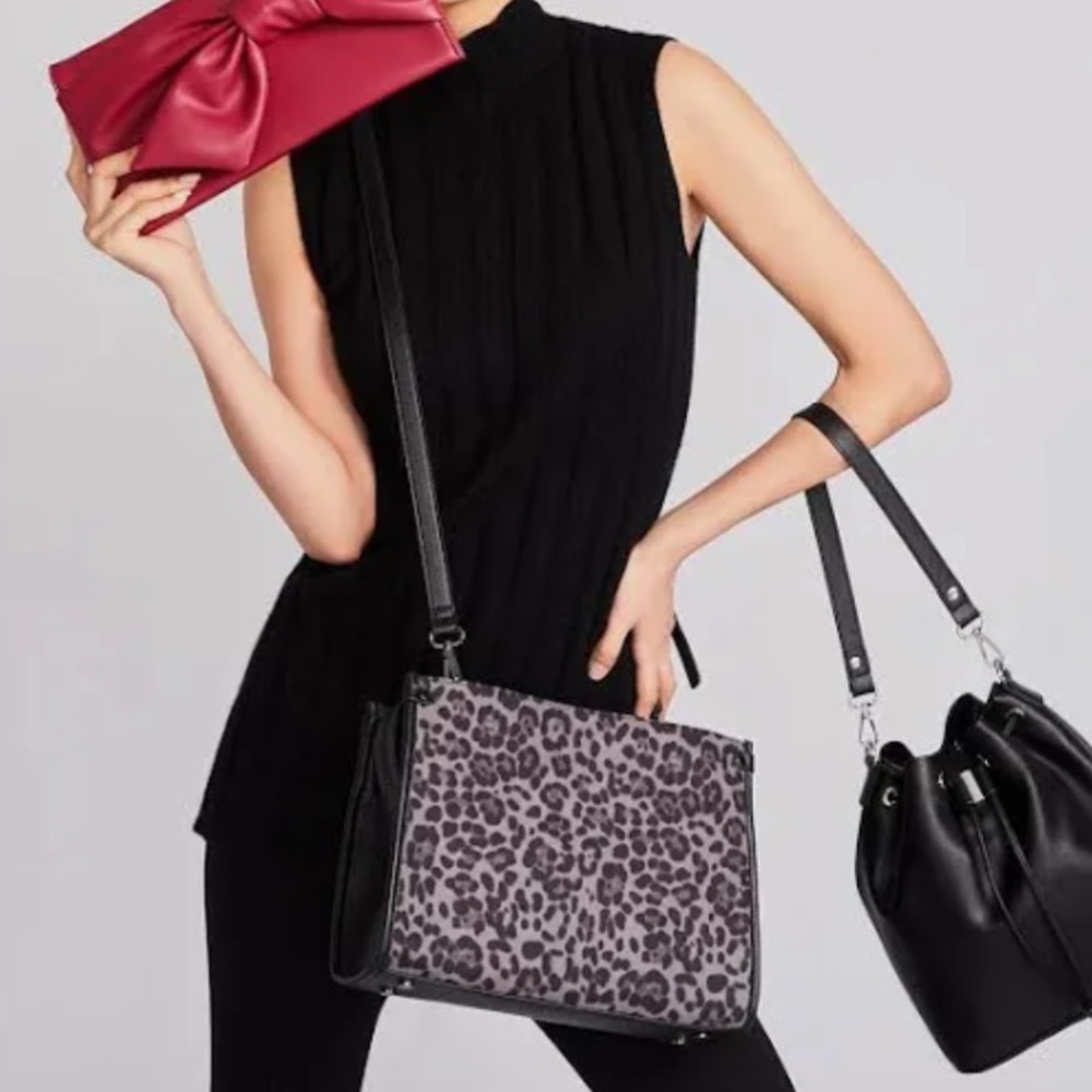 INC leopard crossbody purse